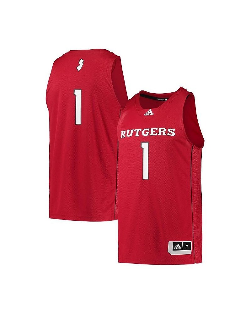 Men's 1 Scarlet Rutgers Scarlet Knights Team Swingman Basketball Jersey $50.00 Jersey