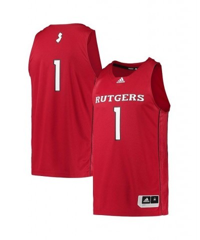 Men's 1 Scarlet Rutgers Scarlet Knights Team Swingman Basketball Jersey $50.00 Jersey