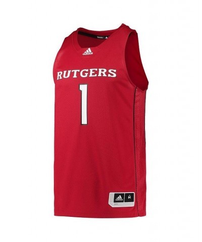 Men's 1 Scarlet Rutgers Scarlet Knights Team Swingman Basketball Jersey $50.00 Jersey