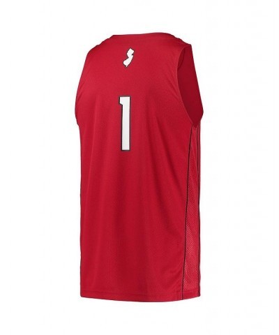 Men's 1 Scarlet Rutgers Scarlet Knights Team Swingman Basketball Jersey $50.00 Jersey