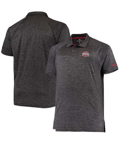 Men's Heather Black Ohio State Buckeyes Big Tall Down Swing Polo Shirt $28.80 Polo Shirts