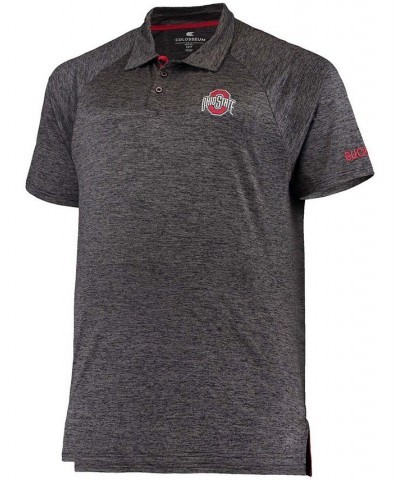 Men's Heather Black Ohio State Buckeyes Big Tall Down Swing Polo Shirt $28.80 Polo Shirts