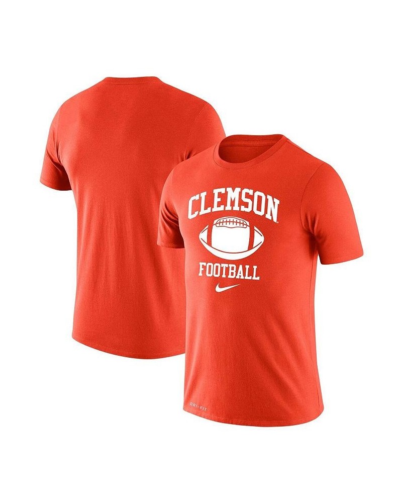 Men's Orange Clemson Tigers Retro Football Lockup Legend Performance T-shirt $23.00 T-Shirts