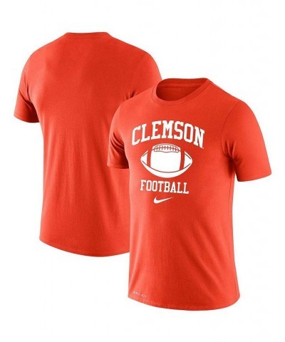 Men's Orange Clemson Tigers Retro Football Lockup Legend Performance T-shirt $23.00 T-Shirts