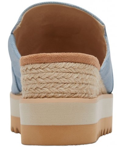 Women's Diana Mule Flatform Wedge Sandals Blue $36.49 Shoes