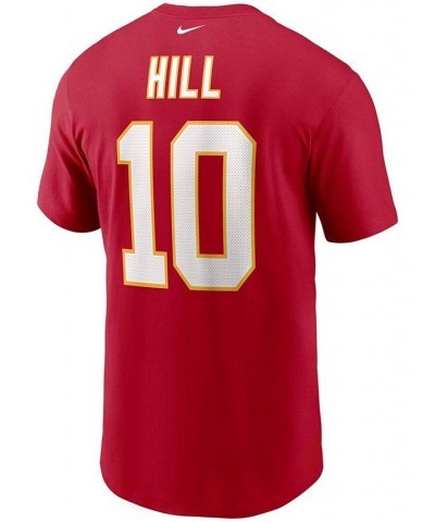 Men's Tyreek Hill Red Kansas City Chiefs Name and Number T-shirt $20.70 T-Shirts