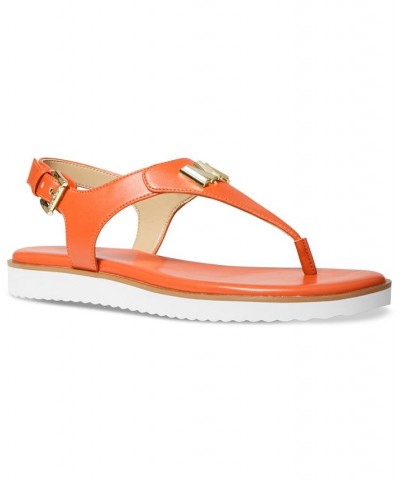 Women's Jilly Flat Sandals Orange $50.49 Shoes