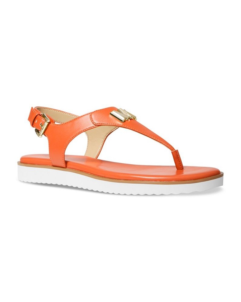 Women's Jilly Flat Sandals Orange $50.49 Shoes