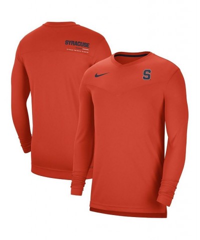 Men's Orange Syracuse Orange 2022 Coach Performance Long Sleeve V-Neck T-shirt $28.60 T-Shirts