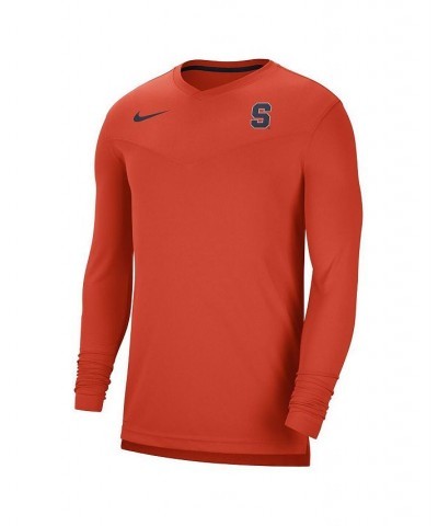 Men's Orange Syracuse Orange 2022 Coach Performance Long Sleeve V-Neck T-shirt $28.60 T-Shirts