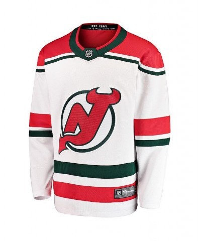 Men's Branded White New Jersey Devils 2022/23 Heritage Premier Breakaway Jersey $42.18 Jersey