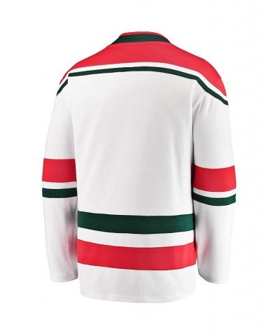 Men's Branded White New Jersey Devils 2022/23 Heritage Premier Breakaway Jersey $42.18 Jersey