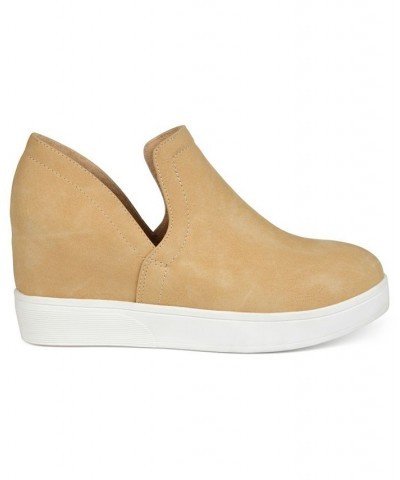 Women's Cardi Wedge Sneakers Tan/Beige $49.39 Shoes