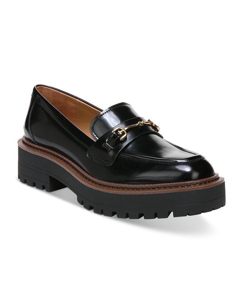 Laurs Lug-Sole Tailored Loafer Flats Black $56.00 Shoes