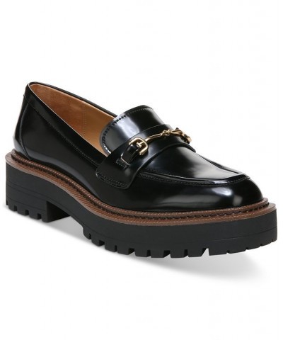 Laurs Lug-Sole Tailored Loafer Flats Black $56.00 Shoes