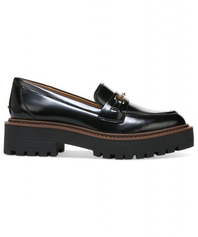 Laurs Lug-Sole Tailored Loafer Flats Black $56.00 Shoes