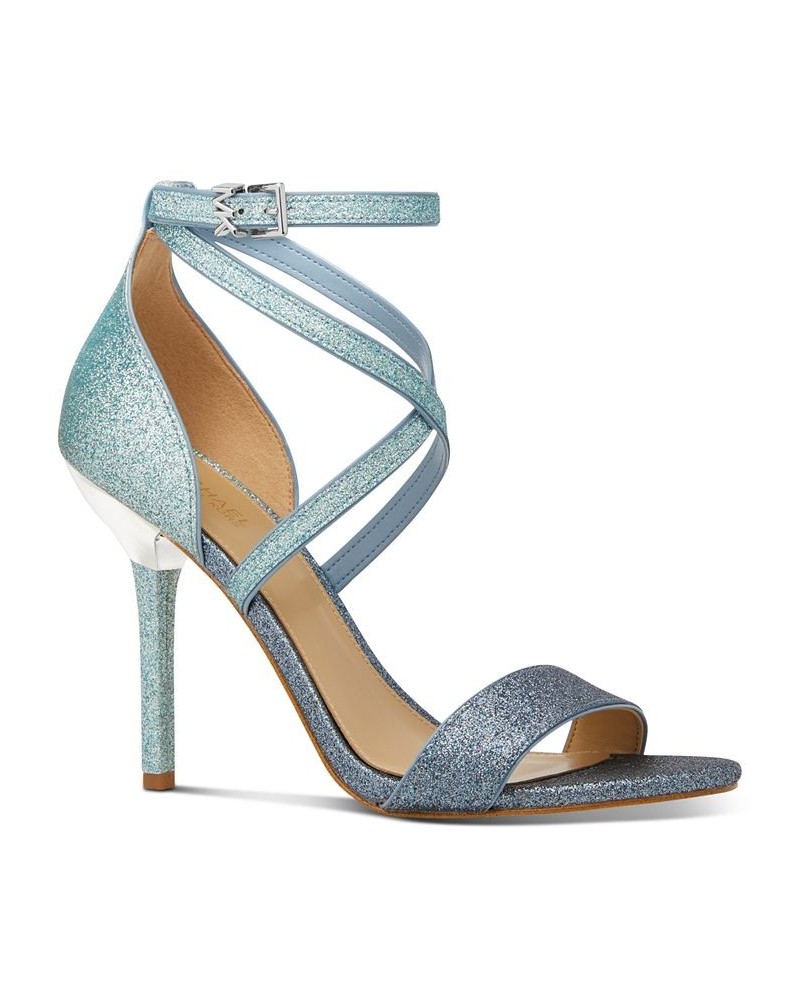 Women's Astrid Stiletto Dress Sandals Blue $33.97 Shoes