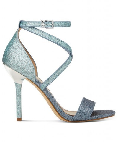 Women's Astrid Stiletto Dress Sandals Blue $33.97 Shoes