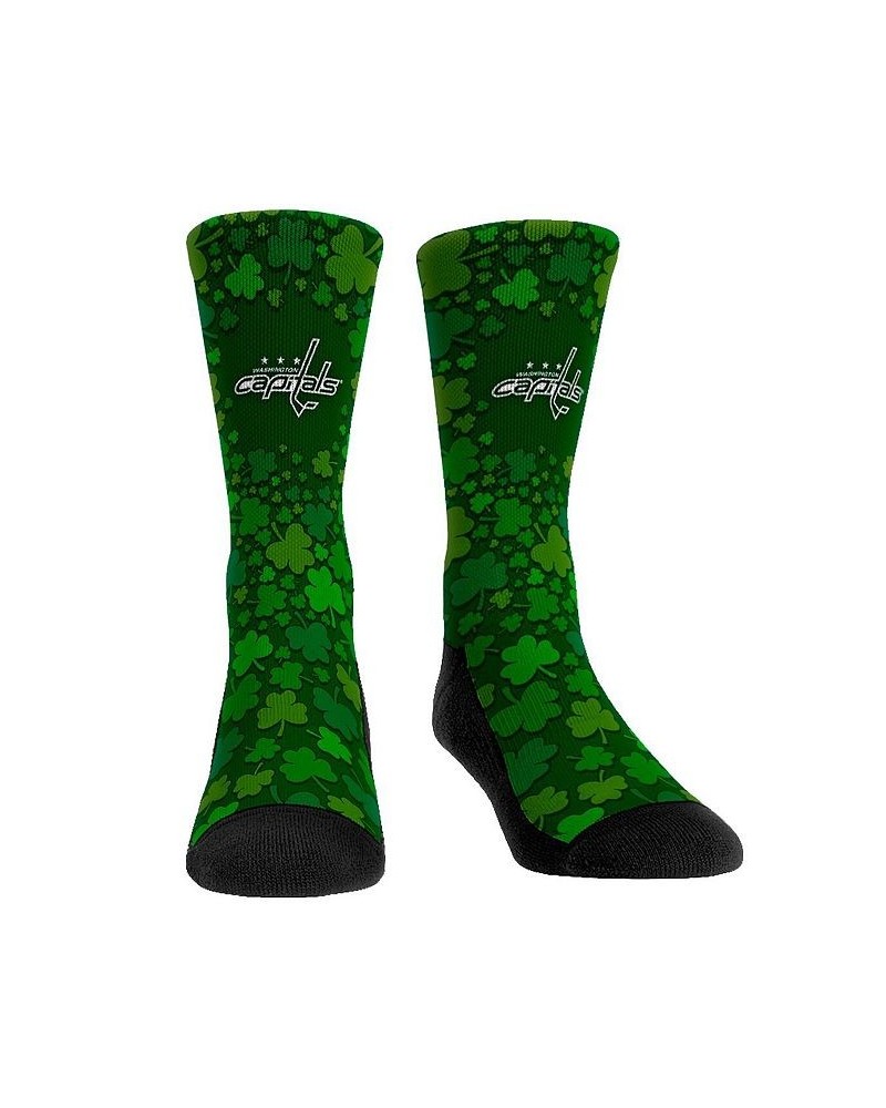 Men's and Women's Socks Washington Capitals St. Patty's Day Shamrock Crew Socks $15.89 Socks