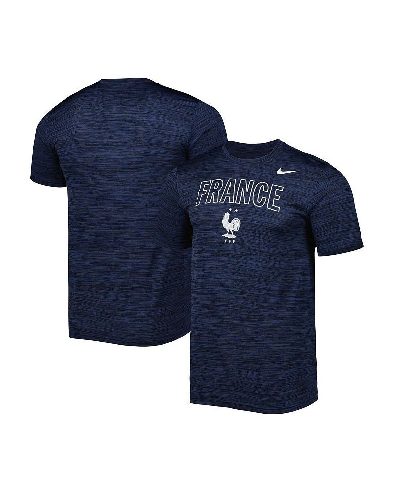 Men's Navy France National Team Lockup Velocity Legend Performance T-shirt $20.00 T-Shirts