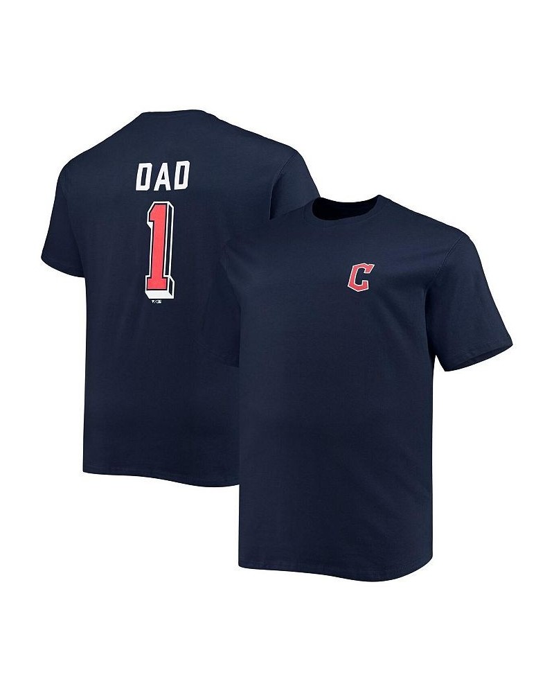 Men's Navy Cleveland Guardians Big and Tall Father's Day 1 Dad T-shirt $23.00 T-Shirts