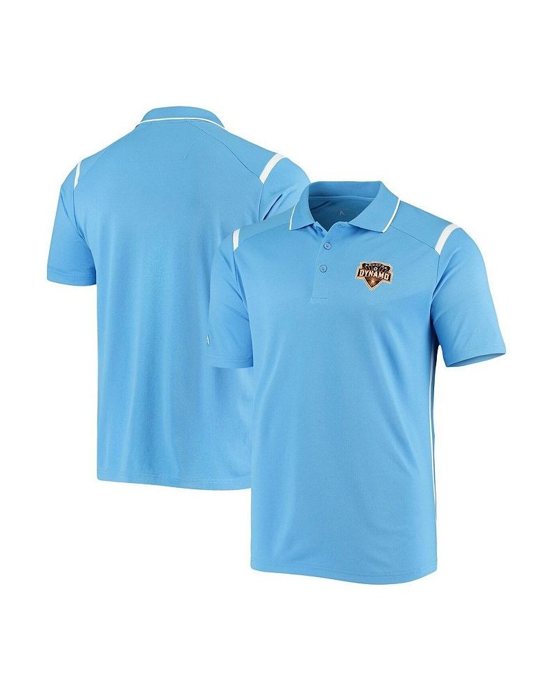 Men's Blue Houston Dynamo Merit Polo Shirt $42.39 Polo Shirts