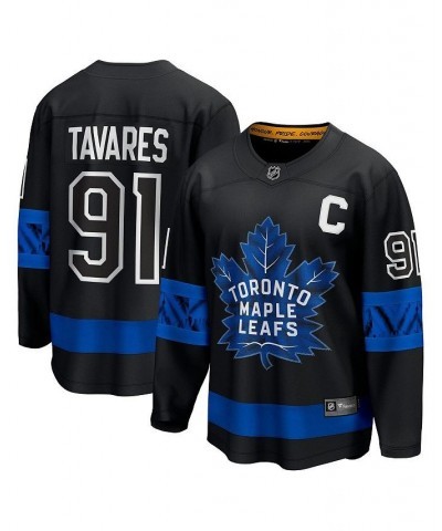 Men's Branded John Tavares Black Toronto Maple Leafs Alternate Premier Breakaway Reversible Player Jersey $68.45 Jersey