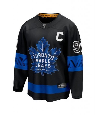 Men's Branded John Tavares Black Toronto Maple Leafs Alternate Premier Breakaway Reversible Player Jersey $68.45 Jersey