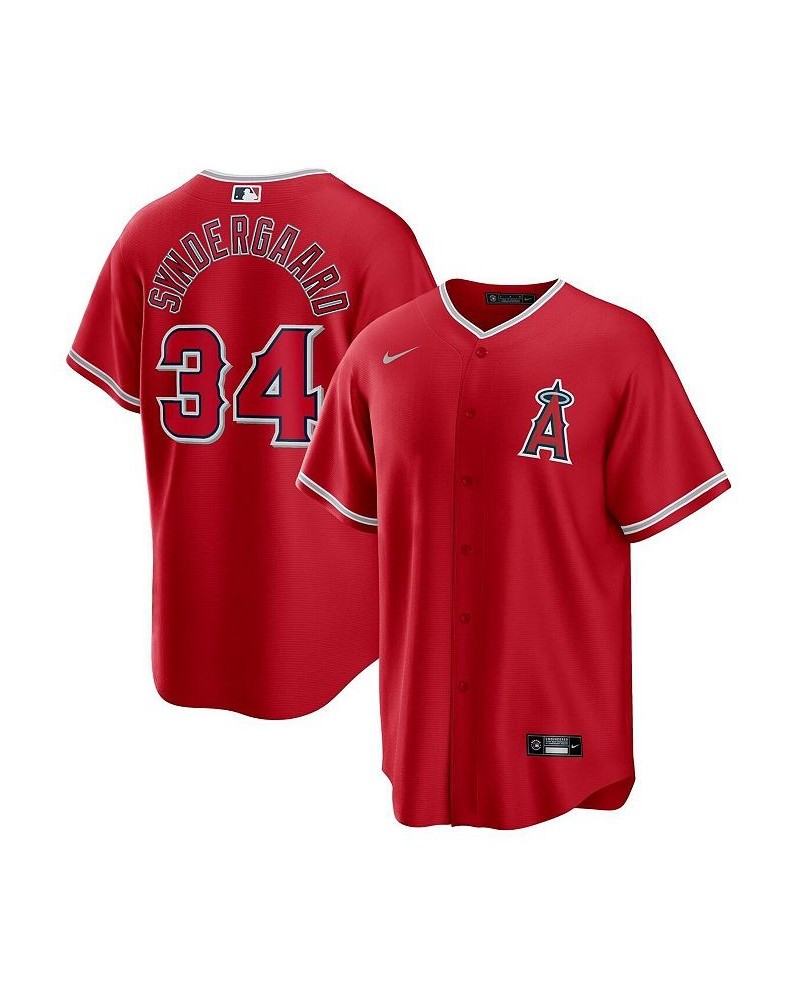 Men's Noah Syndergaard Red Los Angeles Angels Alternate Replica Player Jersey $68.15 Jersey