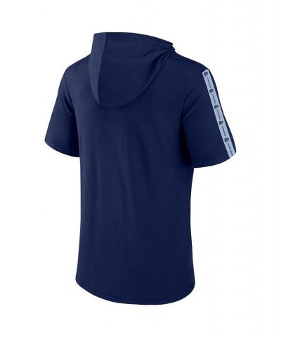 Men's Branded Navy Sporting Kansas City Definitive Victory Short-Sleeved Pullover Hoodie $23.50 Sweatshirt