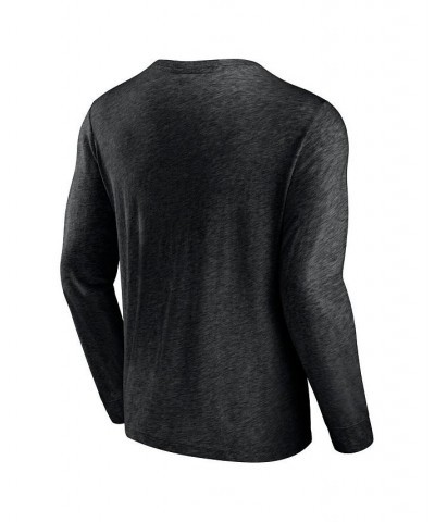 Men's Branded Heather Black Detroit Lions High Whip Pitcher Long Sleeve T-shirt $25.00 T-Shirts