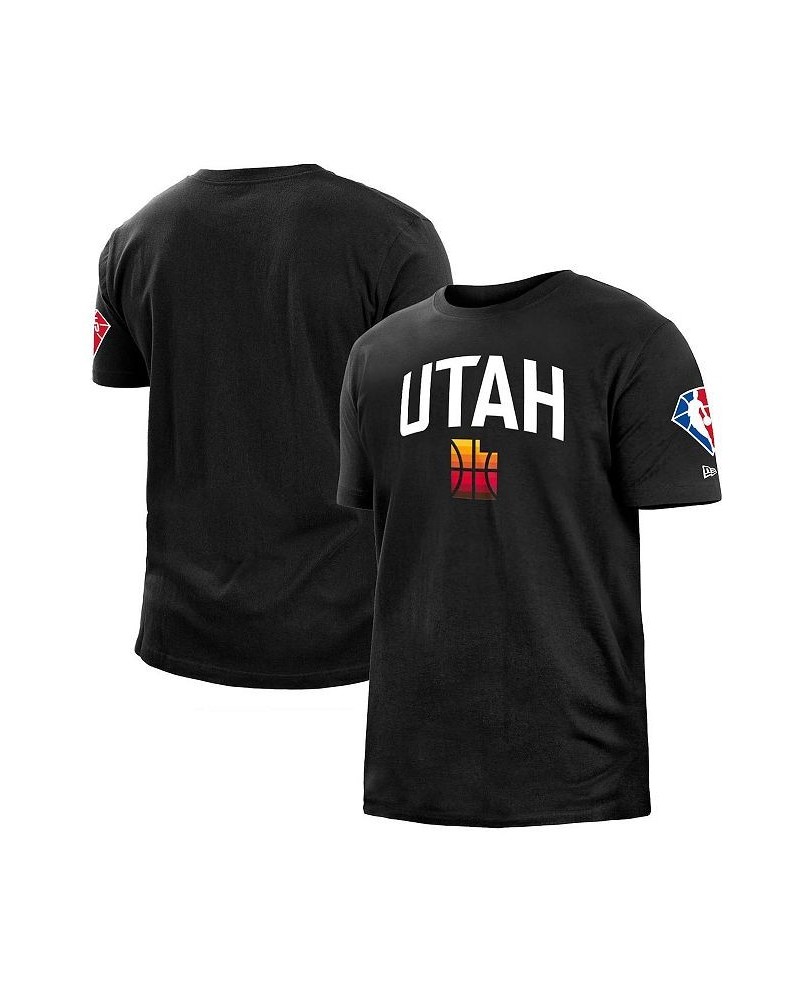 Men's Black Utah Jazz 2021/22 City Edition Brushed Jersey T-shirt $15.84 T-Shirts