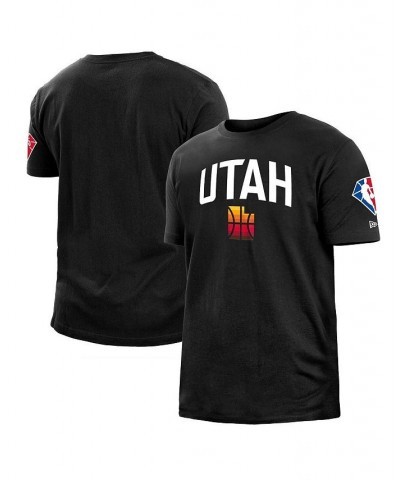 Men's Black Utah Jazz 2021/22 City Edition Brushed Jersey T-shirt $15.84 T-Shirts