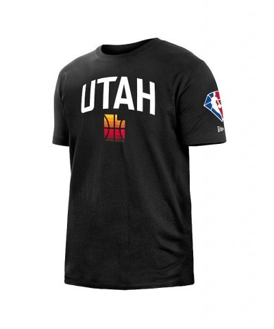 Men's Black Utah Jazz 2021/22 City Edition Brushed Jersey T-shirt $15.84 T-Shirts