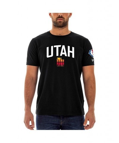 Men's Black Utah Jazz 2021/22 City Edition Brushed Jersey T-shirt $15.84 T-Shirts