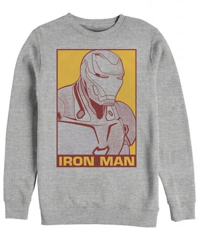 Marvel Men's Avengers Endgame Iron Man Pop Art, Crewneck Fleece Gray $30.79 Sweatshirt