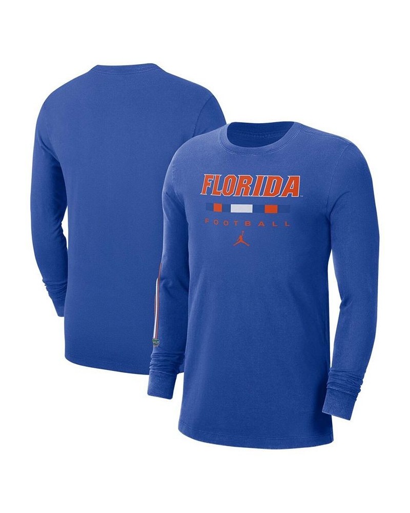 Men's Royal Florida Gators Word Long Sleeve T-shirt $19.35 T-Shirts