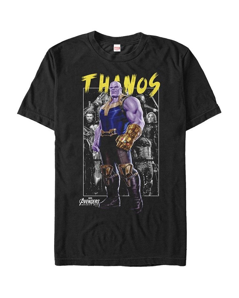 Marvel Men's Avengers Infinity War Thanos Portrait, Short Sleeve T-shirt Black $19.59 T-Shirts