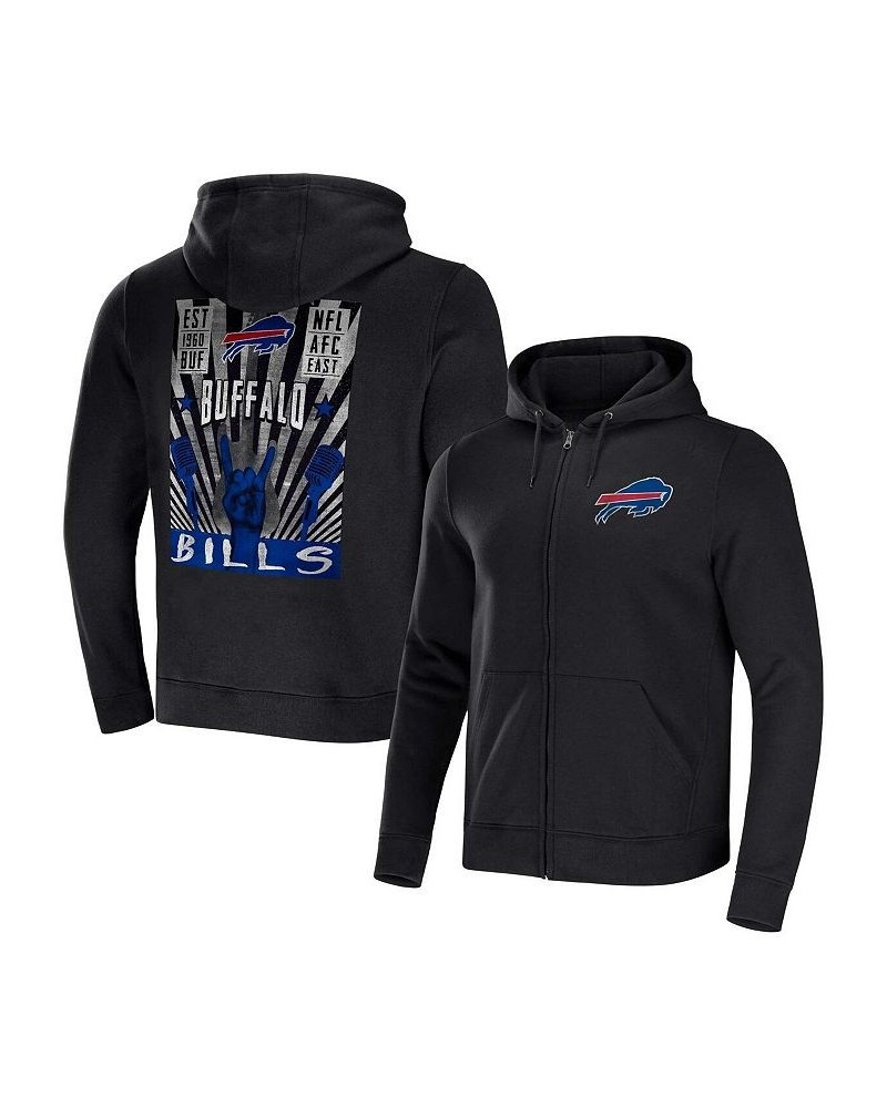 Men's NFL x Darius Rucker Collection by Black Buffalo Bills Rocker Full-Zip Hoodie $35.10 Sweatshirt