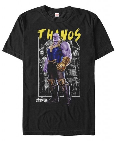 Marvel Men's Avengers Infinity War Thanos Portrait, Short Sleeve T-shirt Black $19.59 T-Shirts