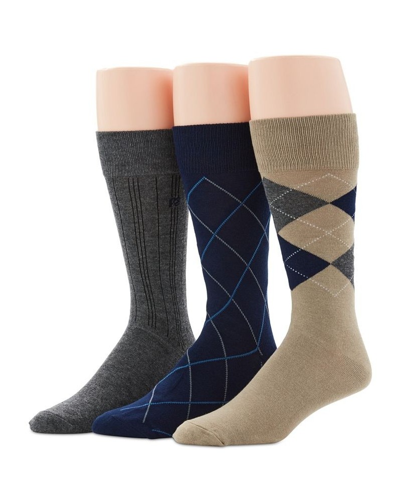 Perry Ellis Men's 3-Pk. Patterned Dress Socks New Md Asst $12.06 Socks