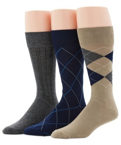 Perry Ellis Men's 3-Pk. Patterned Dress Socks New Md Asst $12.06 Socks