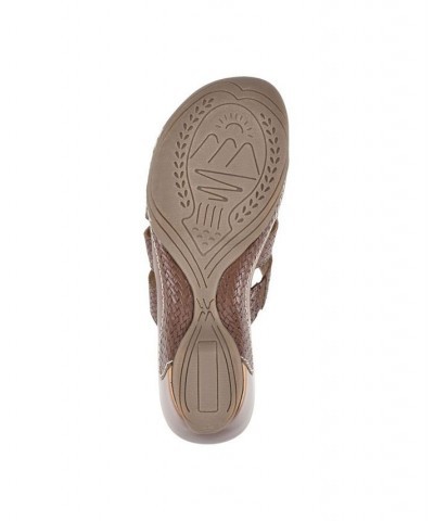 Women's Valora Clog Slide Sandals Brown $31.60 Shoes