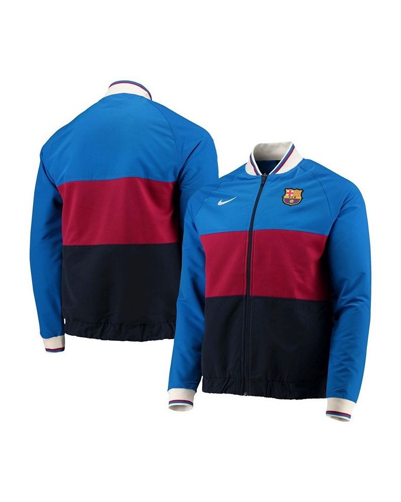 Men's Blue Barcelona I96 Anthem Performance Raglan Full-Zip Jacket $51.00 Jackets