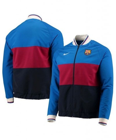 Men's Blue Barcelona I96 Anthem Performance Raglan Full-Zip Jacket $51.00 Jackets