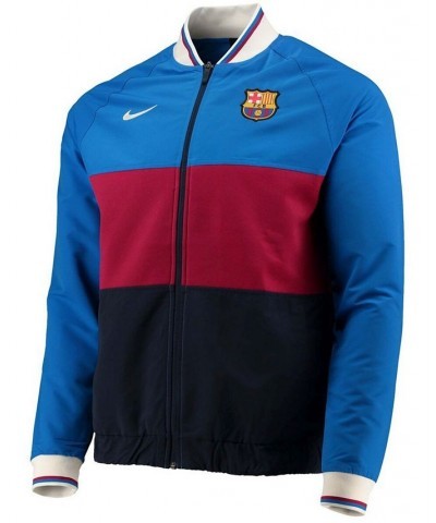 Men's Blue Barcelona I96 Anthem Performance Raglan Full-Zip Jacket $51.00 Jackets