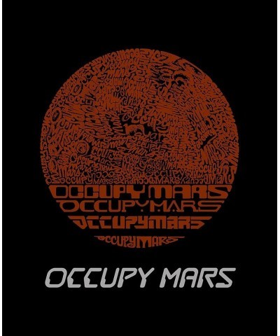 Men's Occupy Mars Word Art Long Sleeve T-shirt Black $18.00 T-Shirts