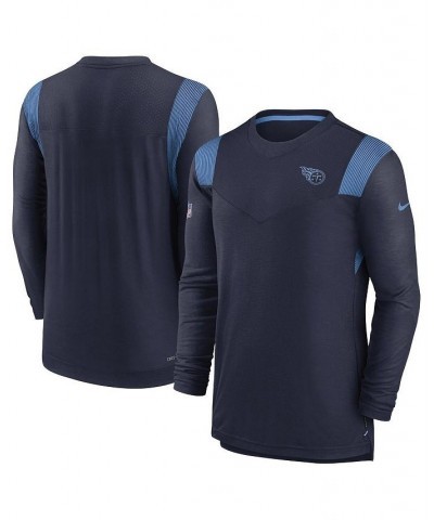 Men's Navy Tennessee Titans Sideline Tonal Logo Performance Player Long Sleeve T-shirt $29.57 T-Shirts