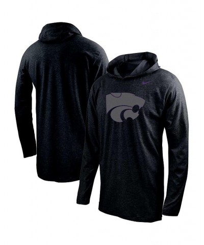 Men's Black Kansas State Wildcats Color Pop Performance Hoodie Long Sleeve T-shirt $33.47 T-Shirts