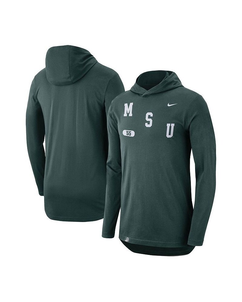 Men's Green Michigan State Spartans Team Performance Long Sleeve Hoodie T-shirt $27.90 T-Shirts